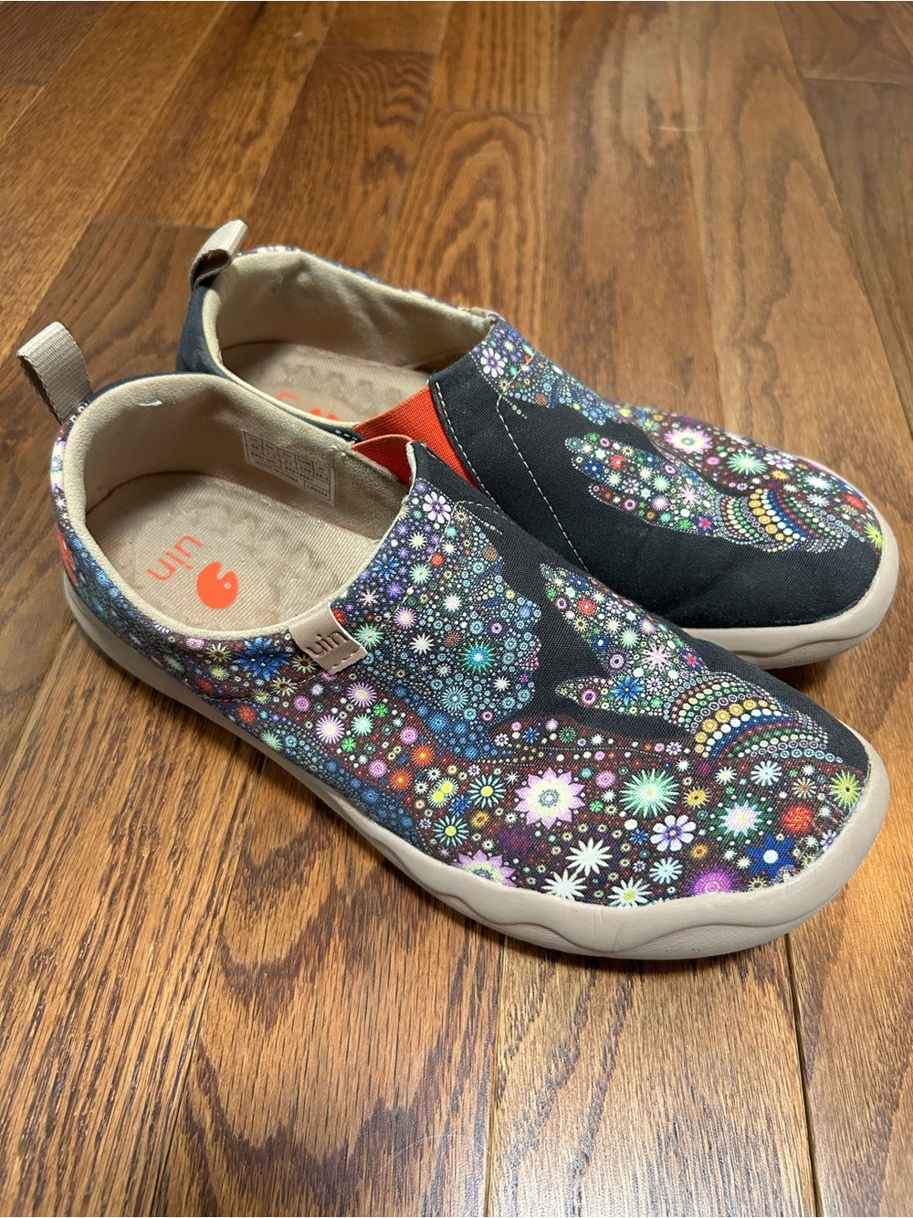 UIN 'PRAY FOR GOODNESS' TRAVEL SLIP-ON SHOES WOMENS US 10 - Picture 2 of 8
